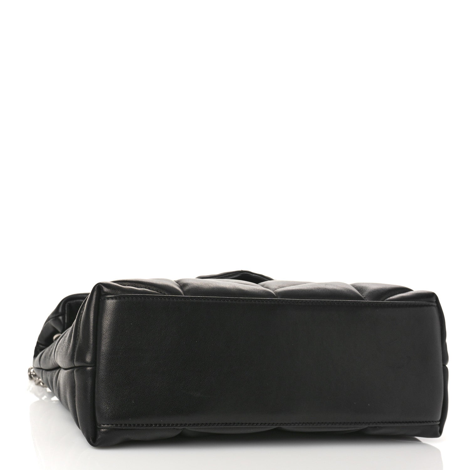 Saint Laurent Lambskin Quilted Small Loulou Puffer Monogram Chain Satchel Black 4 of 8