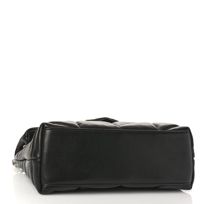 Saint Laurent Lambskin Quilted Small Loulou Puffer Monogram Chain Satchel Black 4 of 8