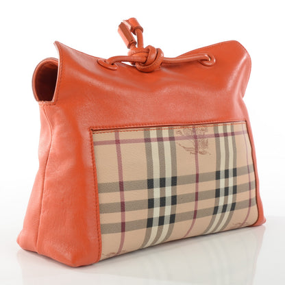 Burberry Haymarket Check Small Leah Shoulder Bag Honey 3 of 8