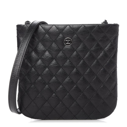 Chanel Aged Calfskin Quilted Crossbody Bag Black 1 of 10