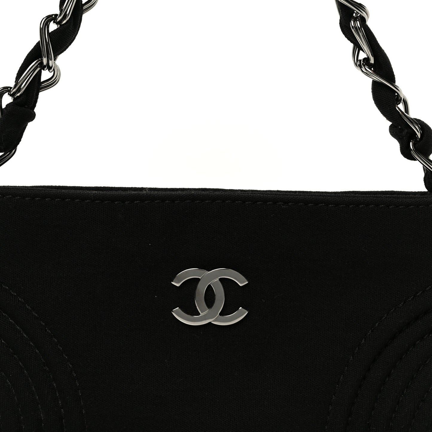 Jersey Quilted Mini Shoulder Bag Black