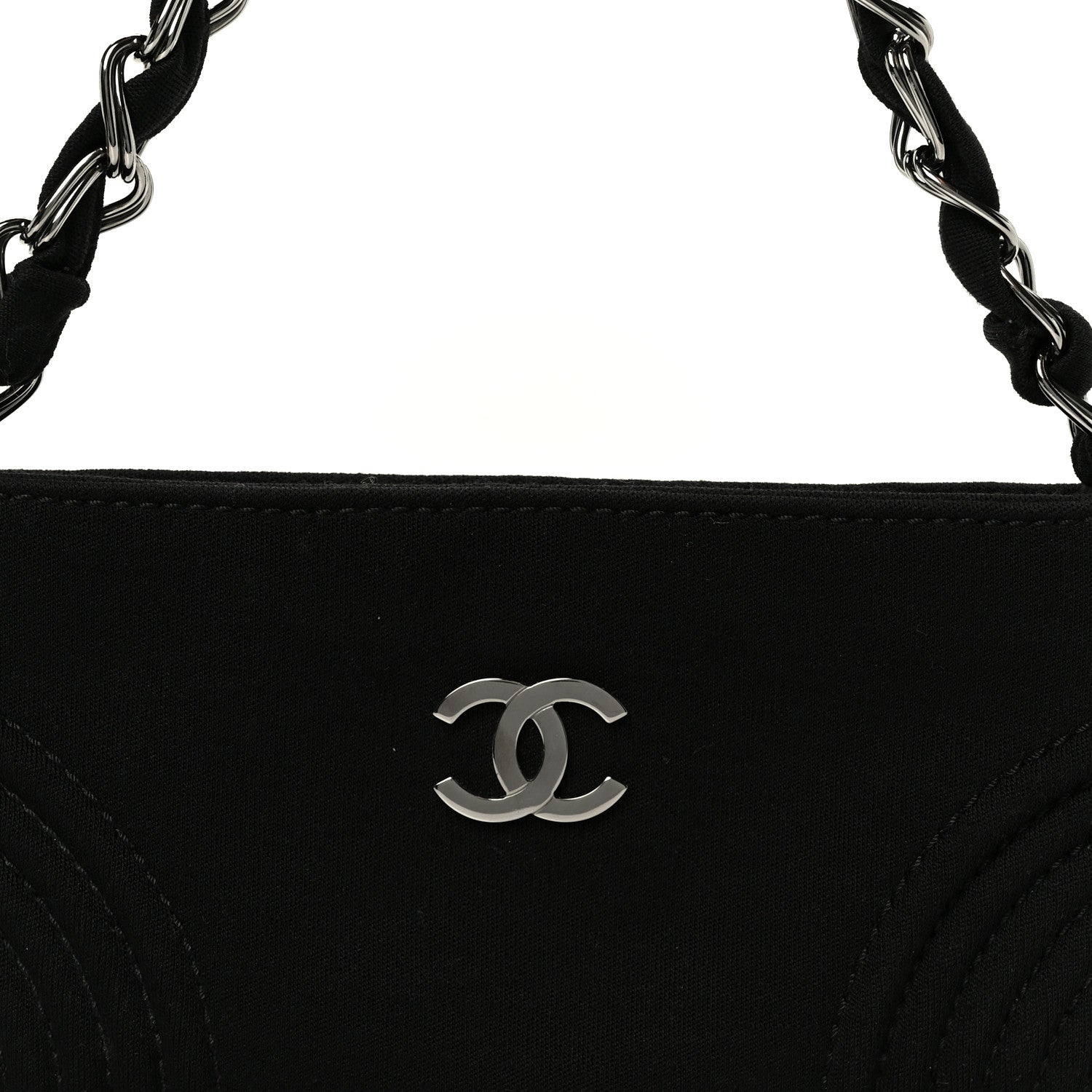 Chanel Jersey Quilted Mini Shoulder Bag Black 8 of 10