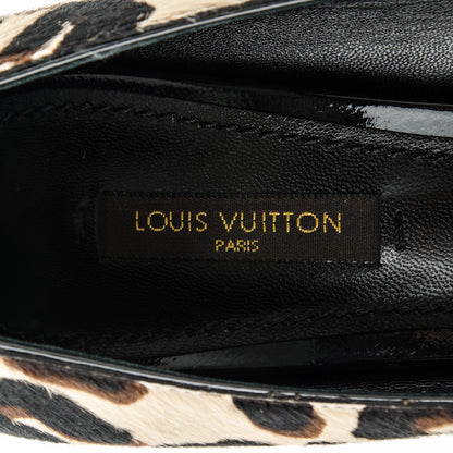 Louis Vuitton Pony Hair Oh Really Peep Toe Pumps 36 Leopard 8 of 9
