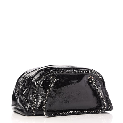 Chanel Patent Medium Luxe Ligne Bowler Black 3 of 9