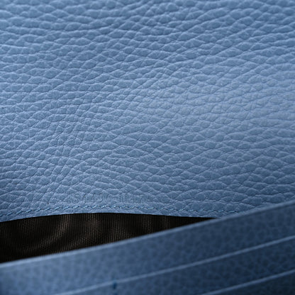 Gucci Dollar Calfskin Bi-Color Swing Continental Wallet Camelia Mineral Blue 6 of 7