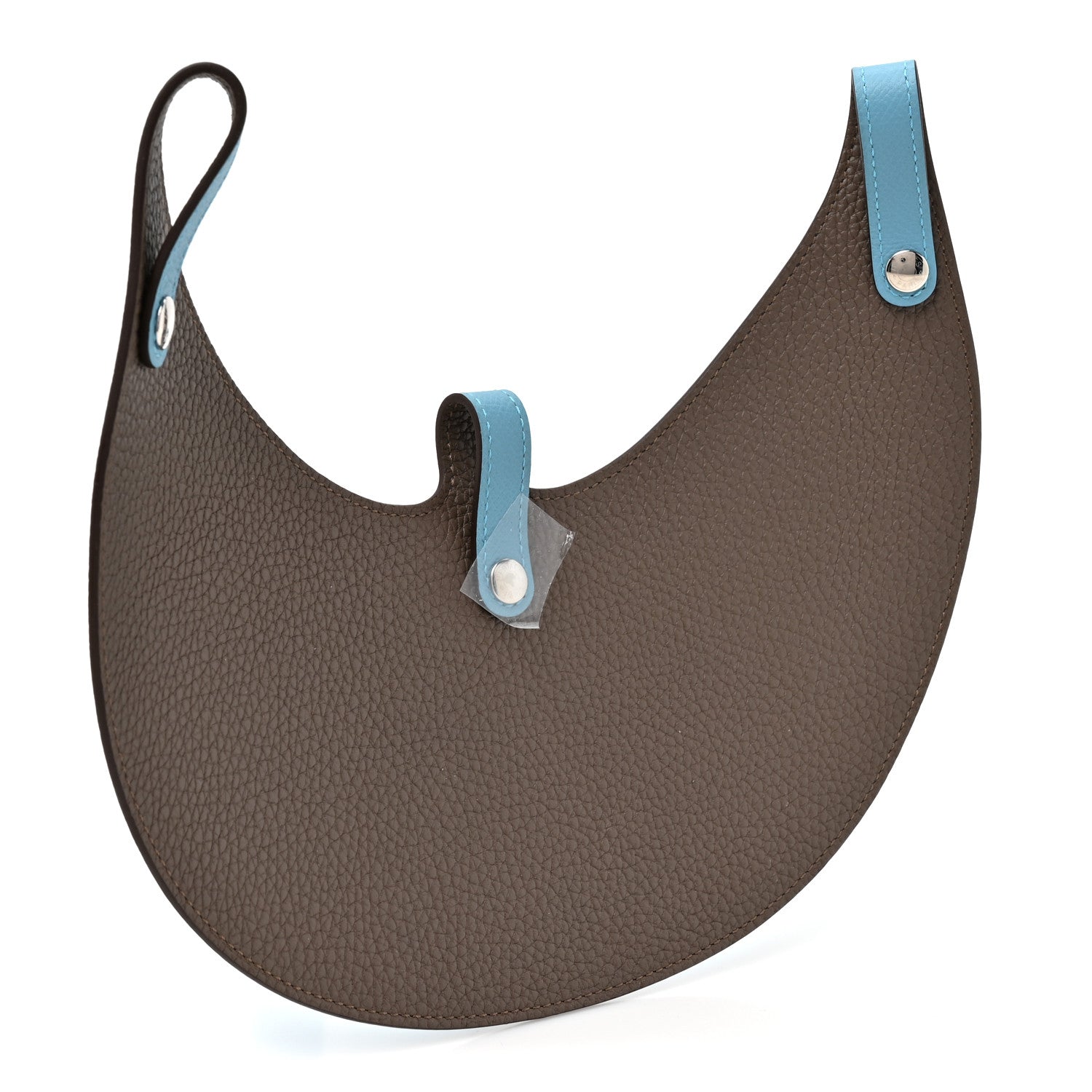 Hermes Epsom Togo Petit H Visor Ebene Turquoise 2 of 4