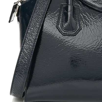 Givenchy Crinkled Patent Deerskin Small Antigona Deep Blue 11 of 12