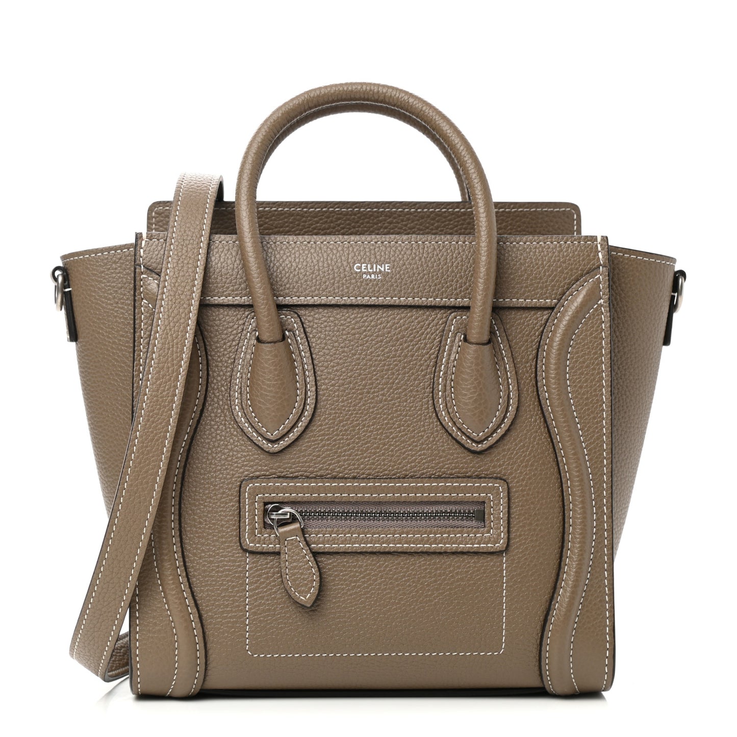 Drummed Calfskin Nano Luggage Souris