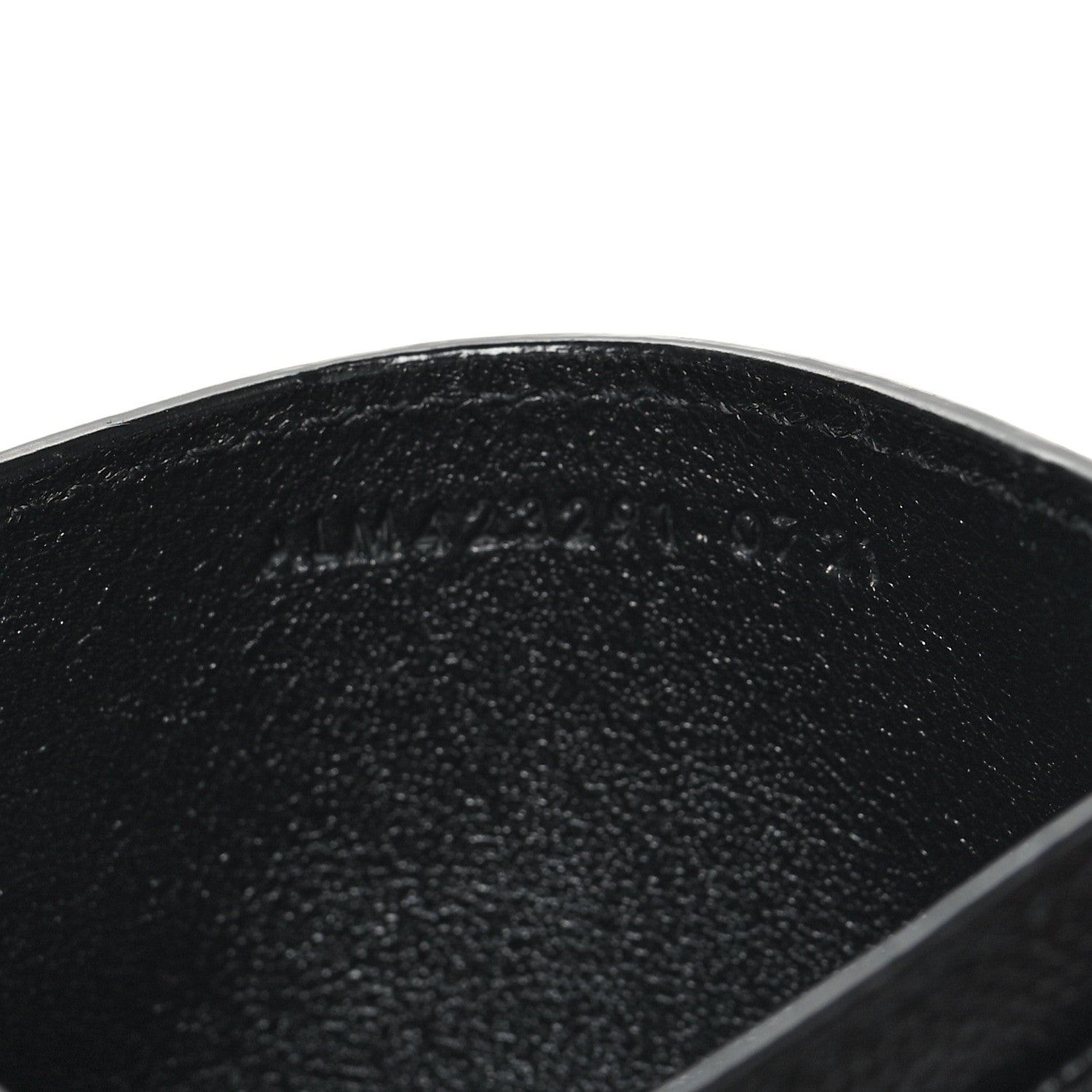 Saint Laurent Grain De Poudre Matelasse Chevron Monochrome Monogram Credit Card Case Black 7 of 8