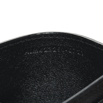 Saint Laurent Grain De Poudre Matelasse Chevron Monochrome Monogram Credit Card Case Black 7 of 8