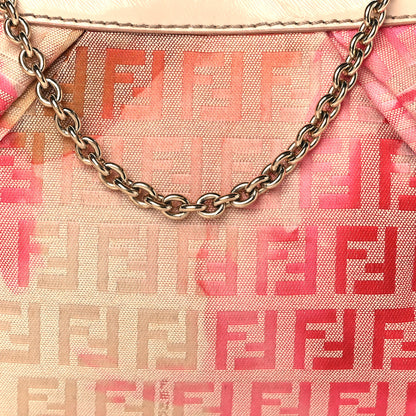 Fendi Patent Zucchino Vitello Floral Forever Pochette White Multicolor Crema 8 of 11