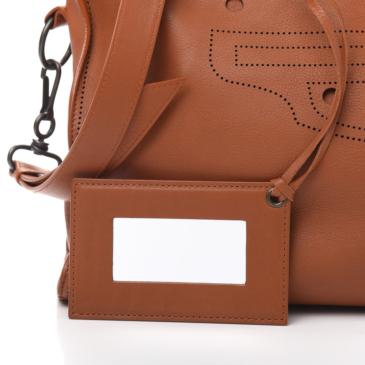Veau Soyeux Perforated Blackout Hardware City Marron Caramel