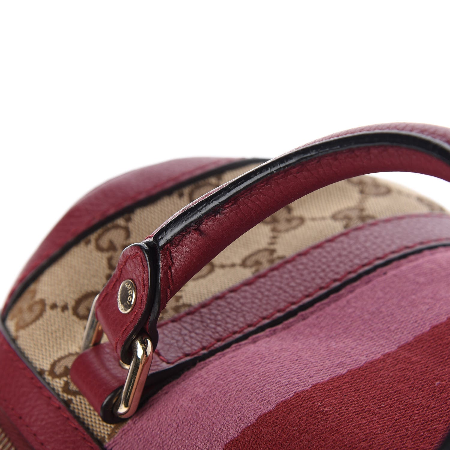 Gucci Monogram Cellarius Calfskin Vintage Web Small Boston Beige Ebony Soft Burgundy Peonia Flower Box Pink 7 of 14