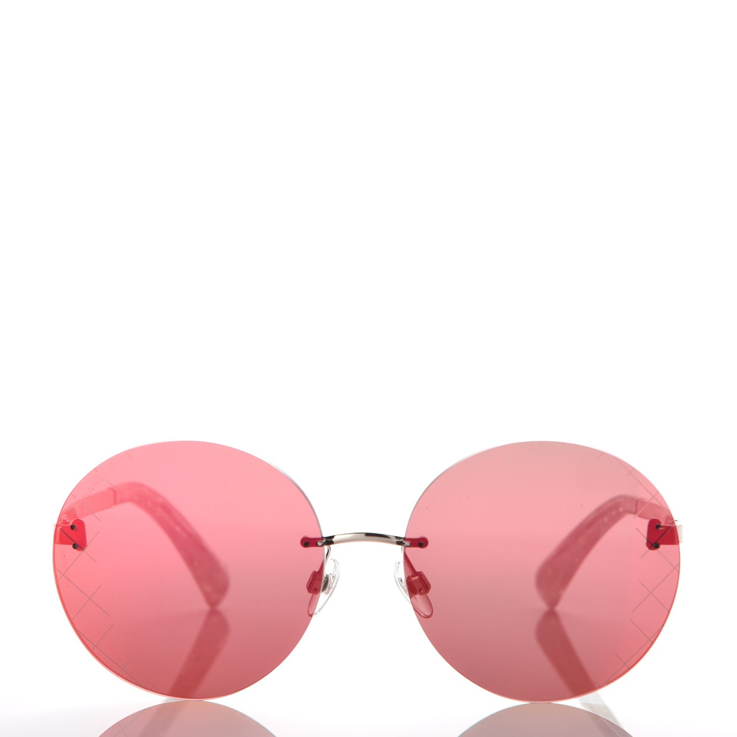 Chanel Mirrored Round Sunglasses 4216 Red 2 of 8