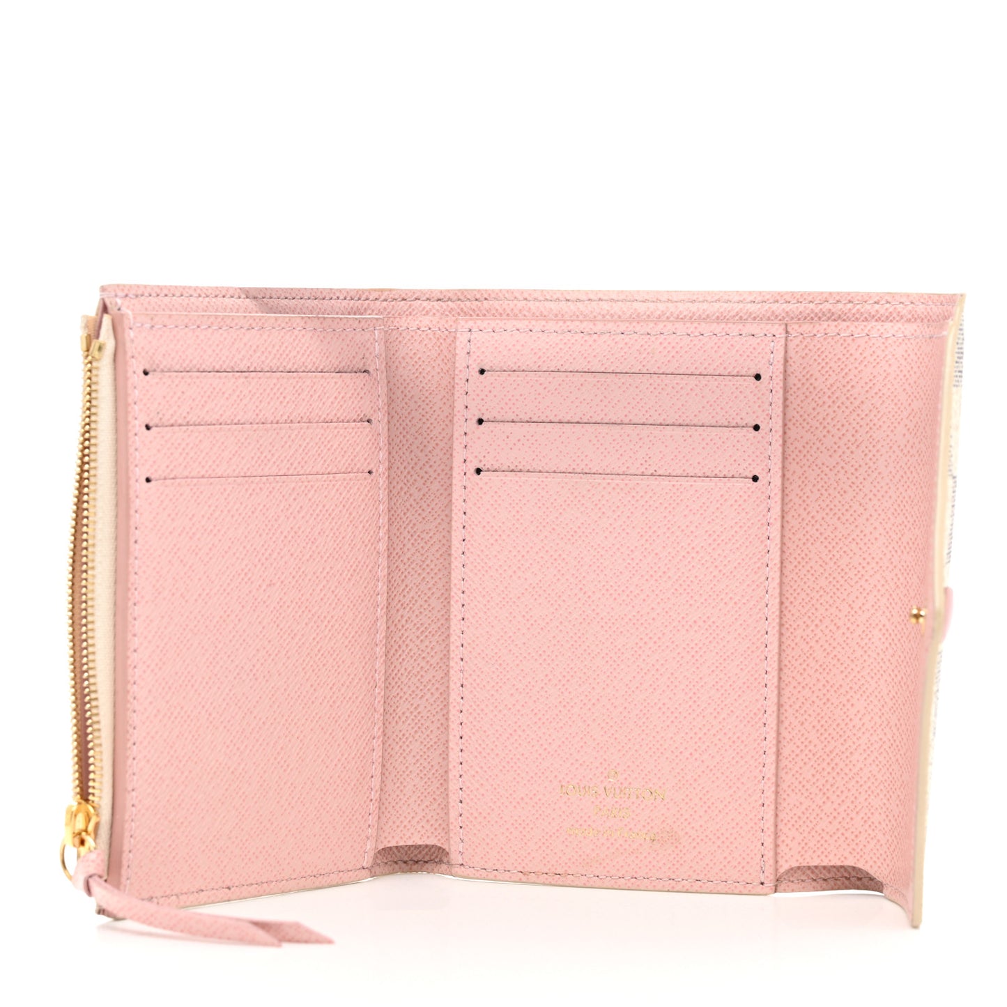 Damier Azur Victorine Wallet Rose Ballerine
