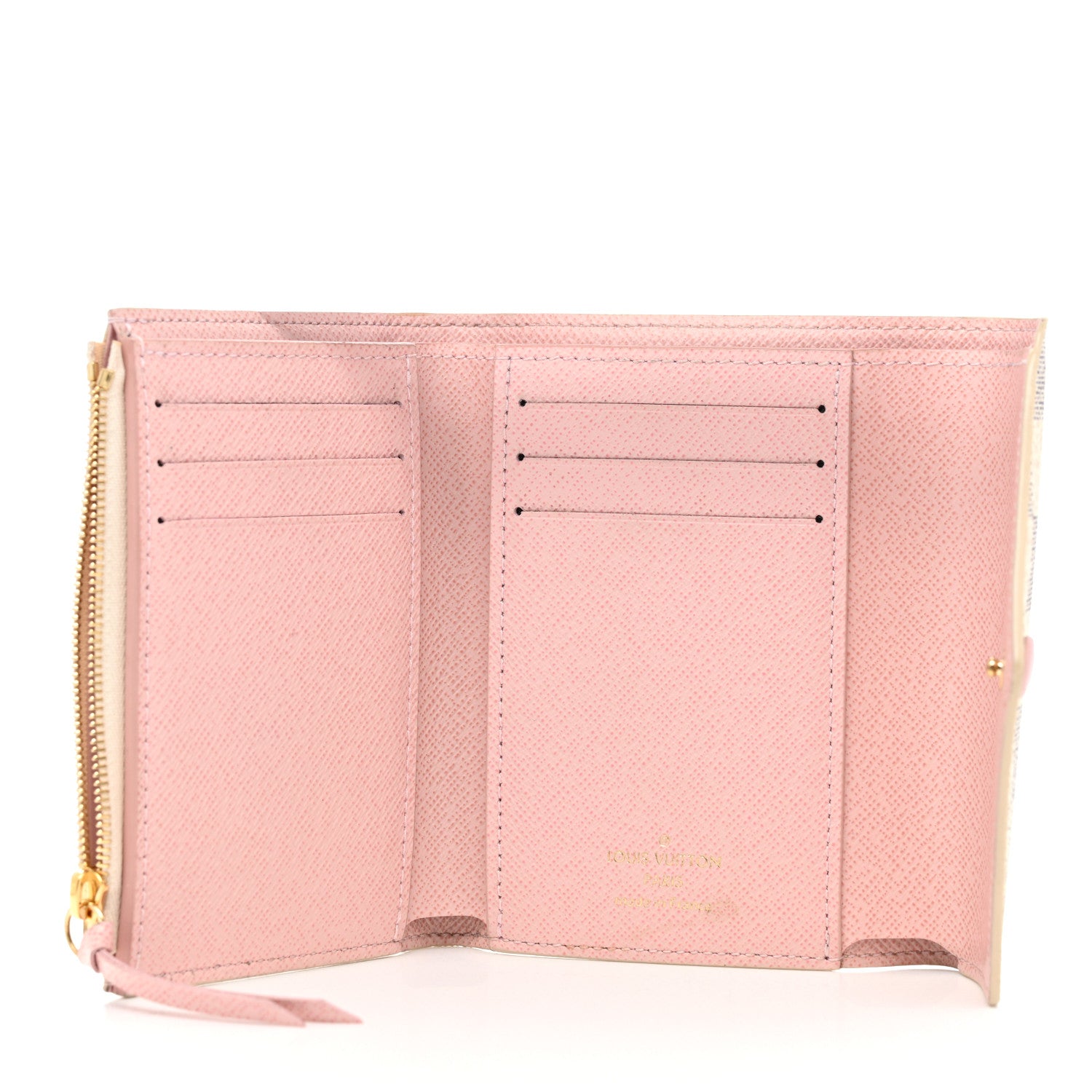 Louis Vuitton Damier Azur Victorine Wallet Rose Ballerine 5 of 8