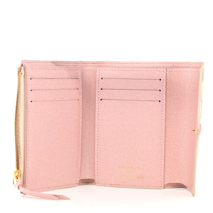 Louis Vuitton Damier Azur Victorine Wallet Rose Ballerine 5 of 8
