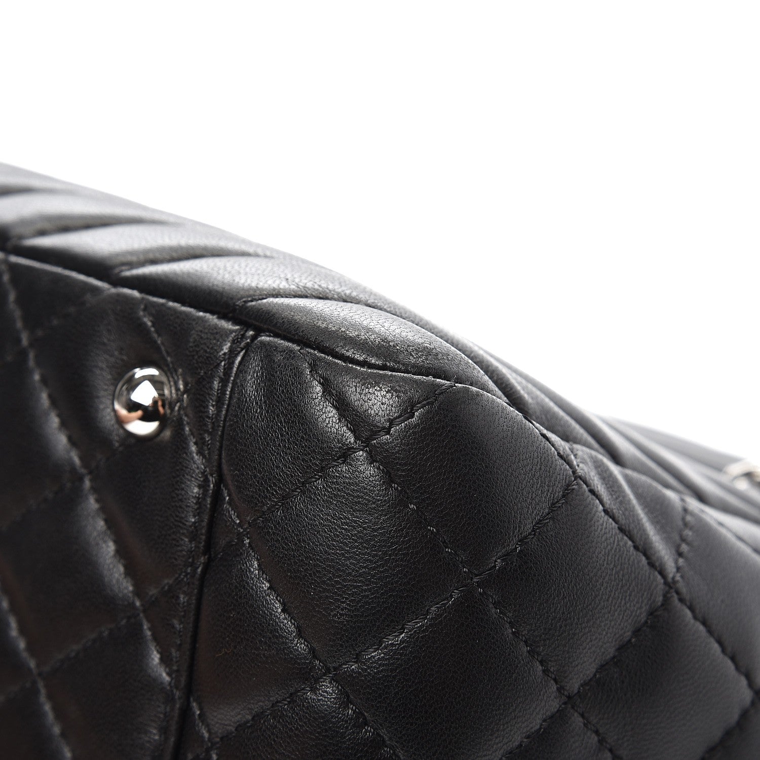 Chanel Lambskin Surpique Chevron Quilted Tote Black 12 of 13