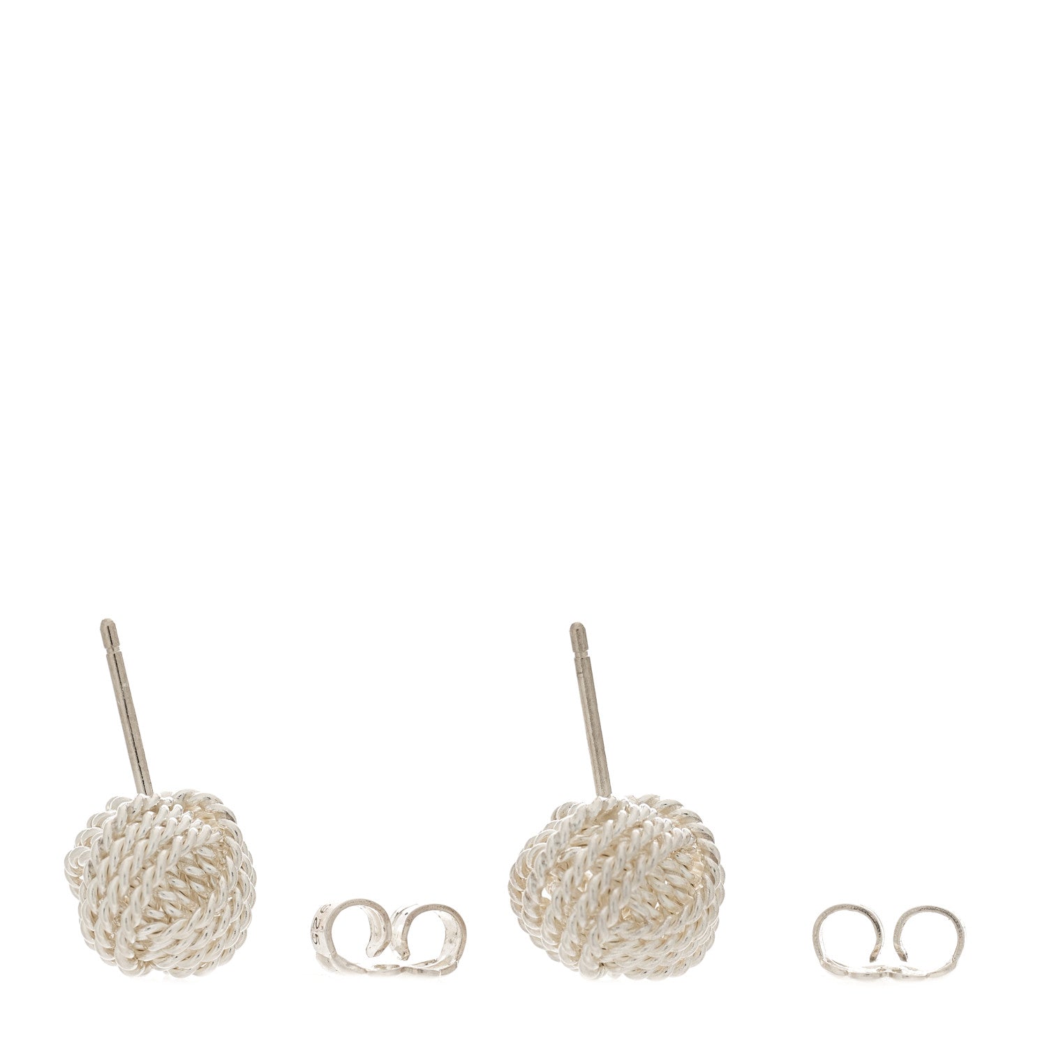 Tiffany Sterling Silver Twist Knot Earrings 3 of 4