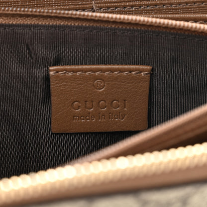 Gucci GG Supreme Monogram Nice Zip Around Wallet Maple Brown 6 of 7