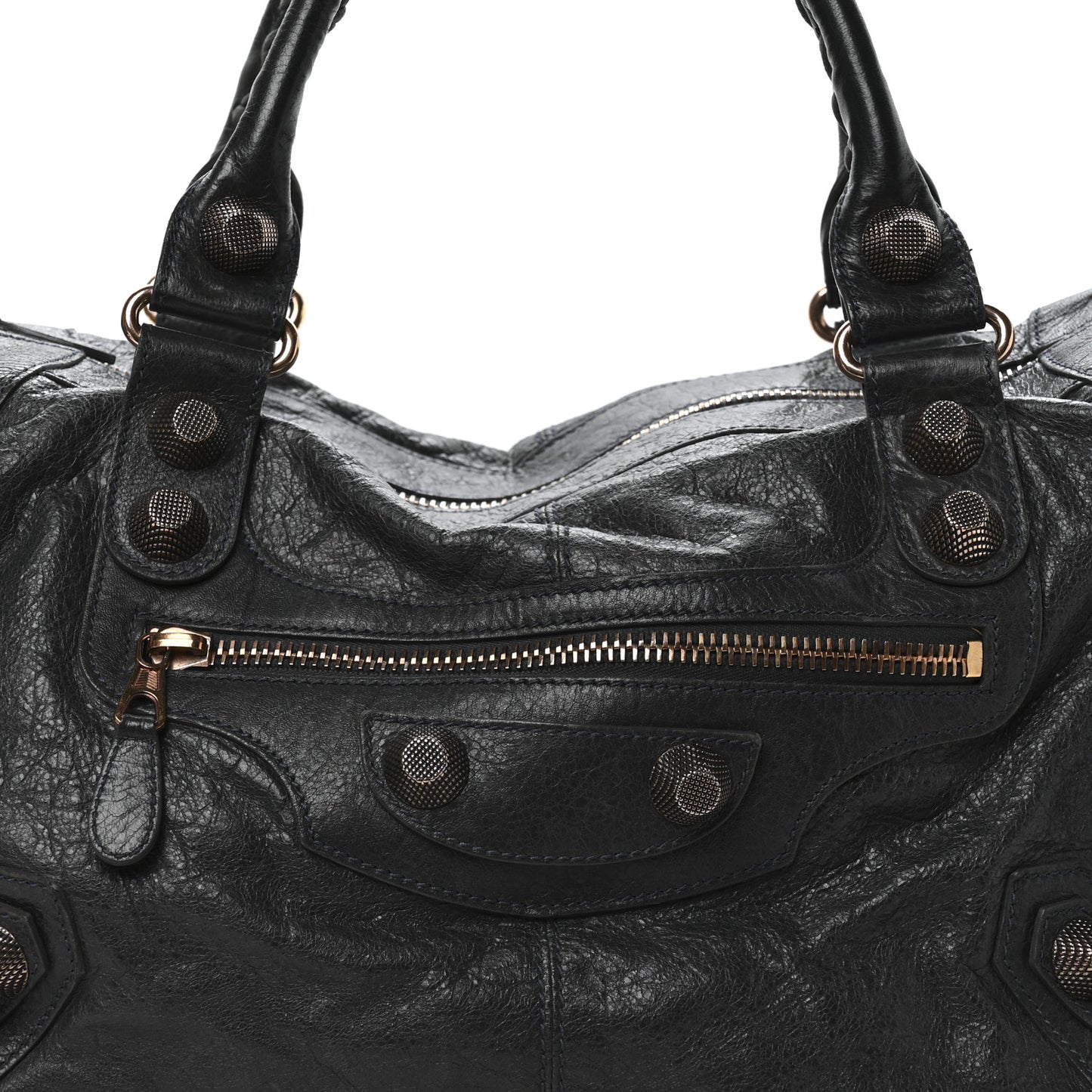 Agneau Giant 21 Rose Gold Hardware Work Anthracite