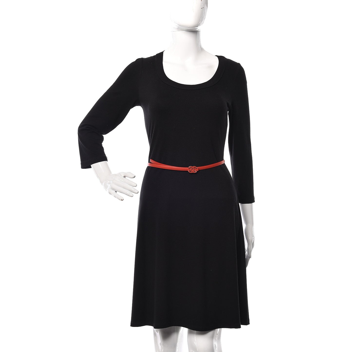 Lambskin CC Logo Skinny Belt 70 28 Red