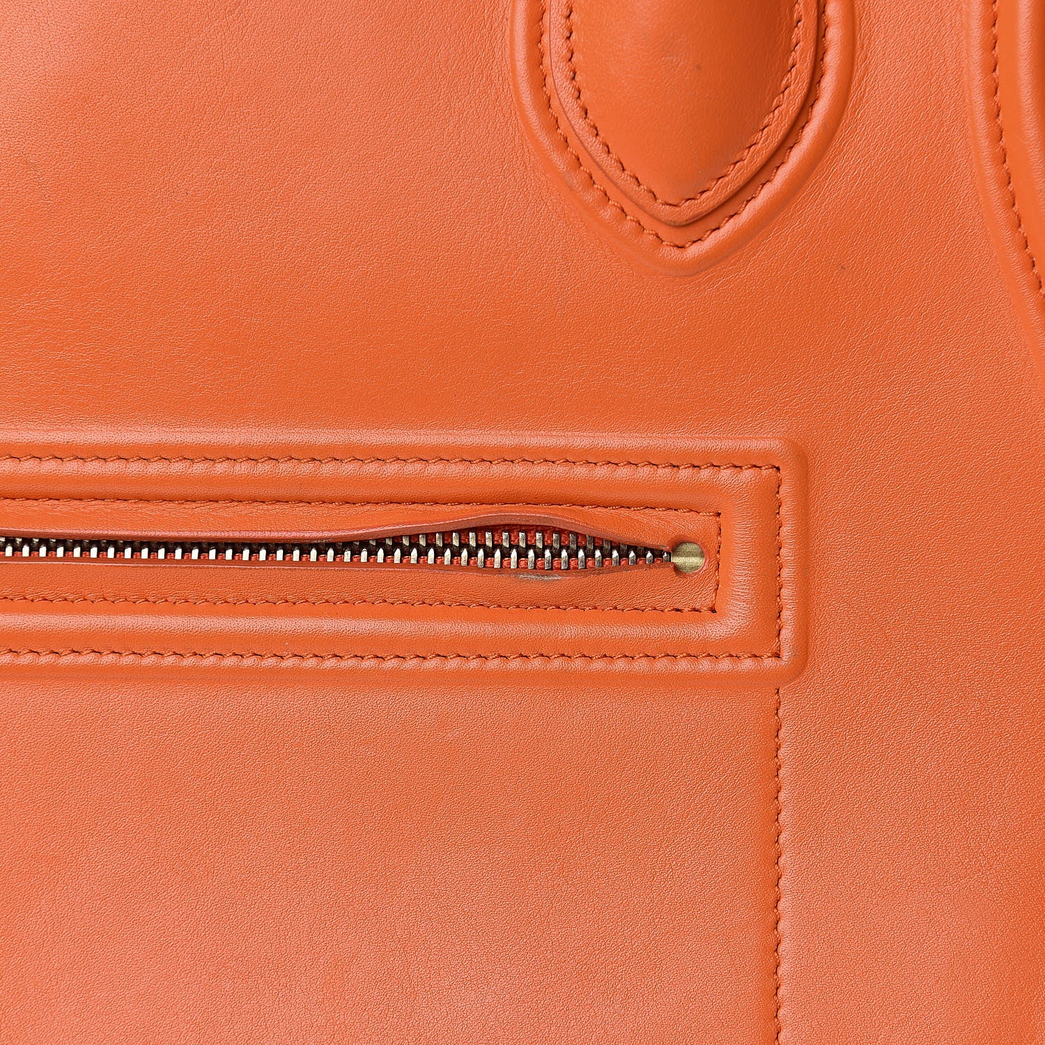 Celine Supple Calfskin Medium Phantom Luggage Orange 13 of 24