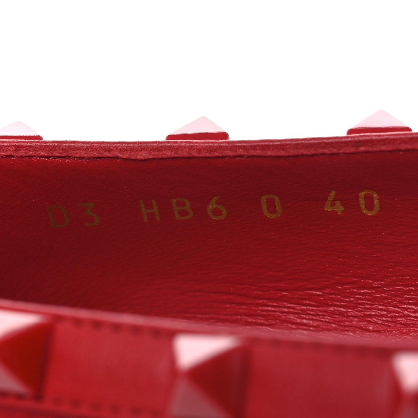 Satin Nappa Rockstud Ballerina Flats 40 Rouge Pur