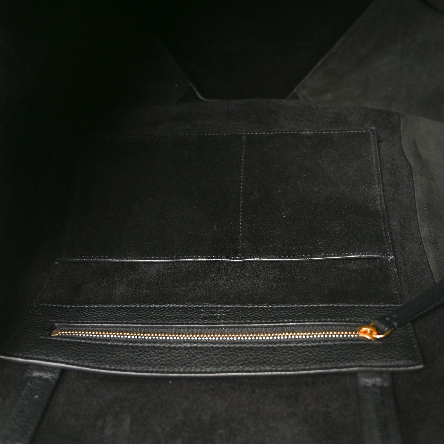 Celine Soft Grained Calfskin Medium Belt Cabas Phantom Black 5 of 9