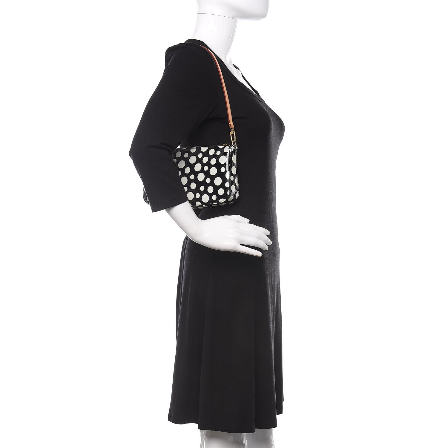 Louis Vuitton Vernis Kusama Infinity Dots Pochette Accessories Black 2 of 9