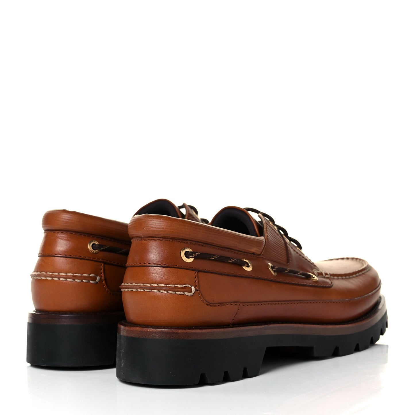 Calfskin Mens Summerland Boat Shoes 10 Cognac