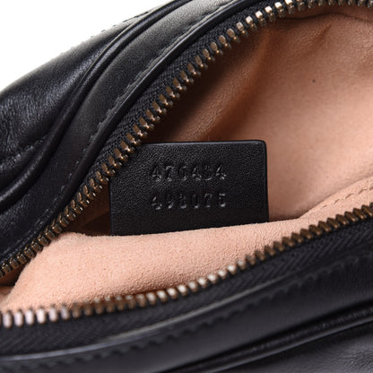 Gucci Calfskin Matelasse GG Marmont Belt Bag 75 30 Black 7 of 10