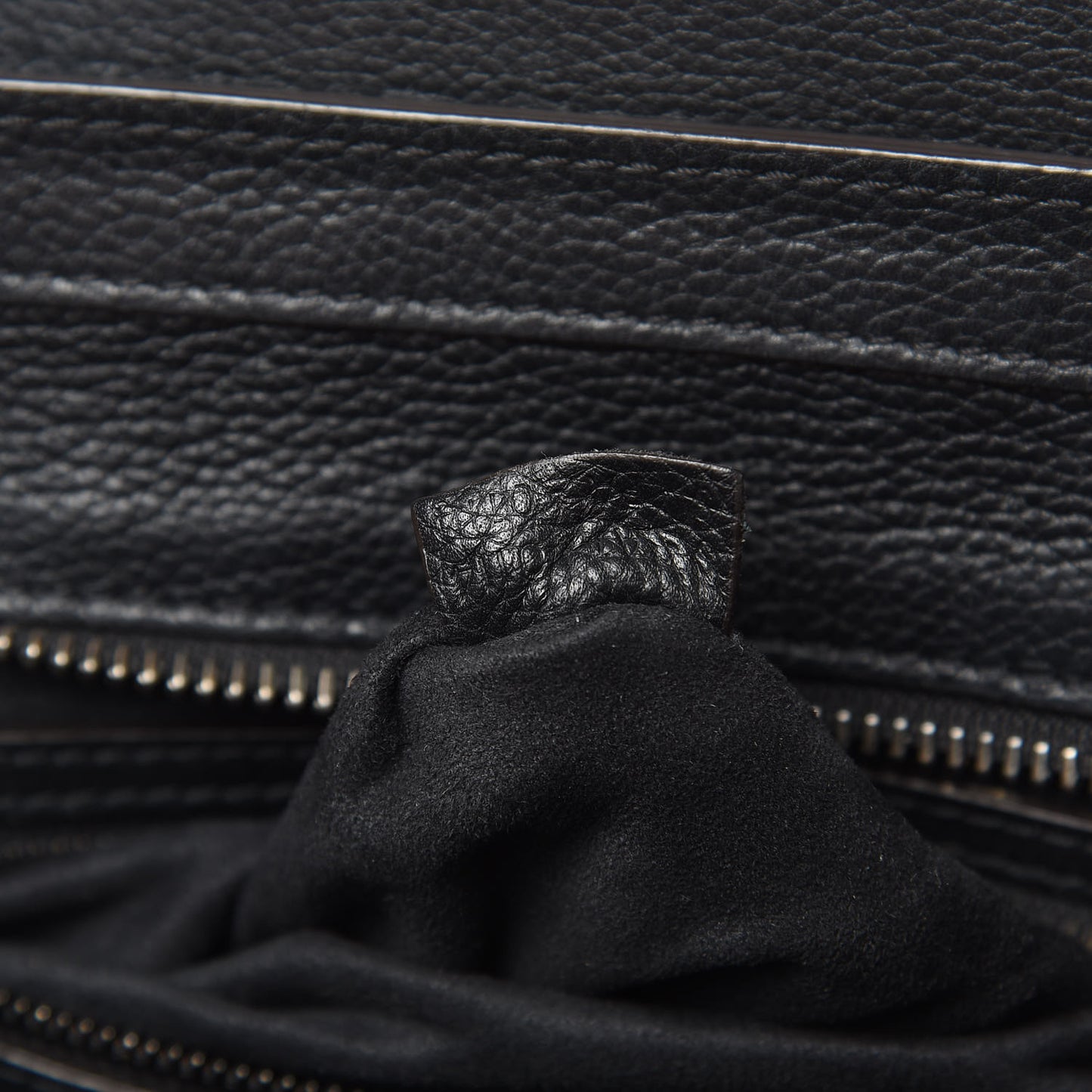 Drummed Calfskin Micro Luggage Black