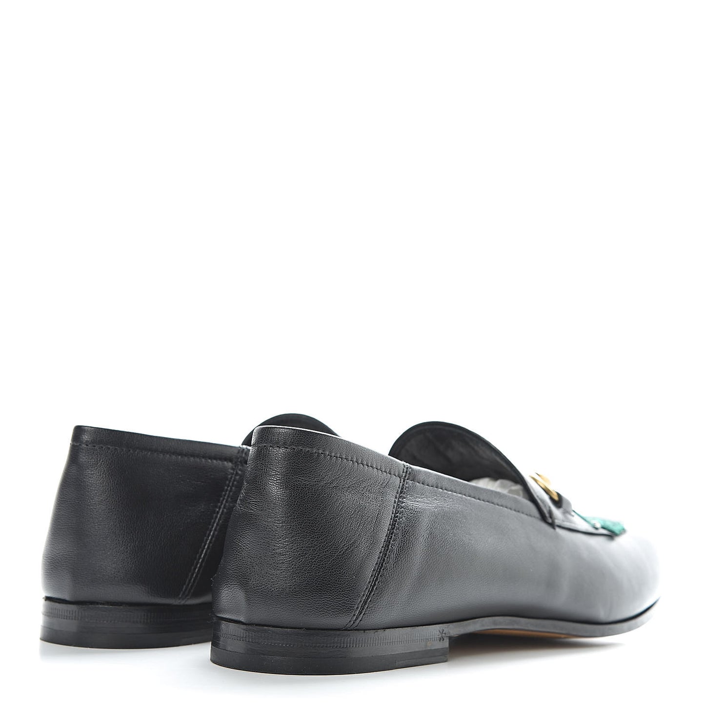 Lambskin Wolf Embroidered Mens Brixton Horsebit Loafers 9 Black