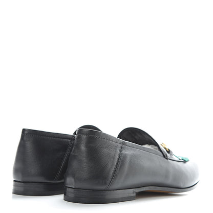 Gucci Lambskin Wolf Embroidered Mens Brixton Horsebit Loafers 9 Black 4 of 9
