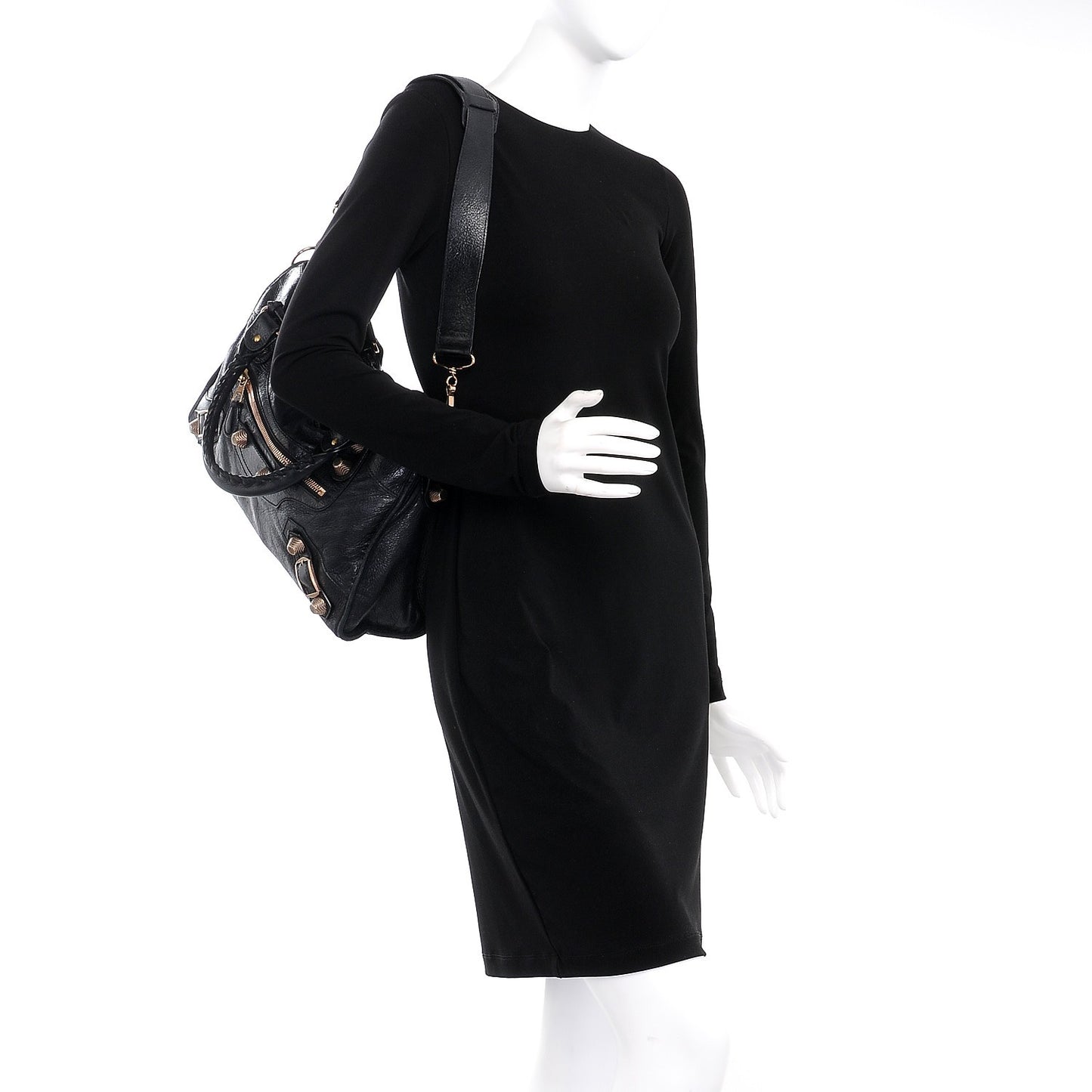 Agneau Giant 21 Rose Gold Hardware City Black
