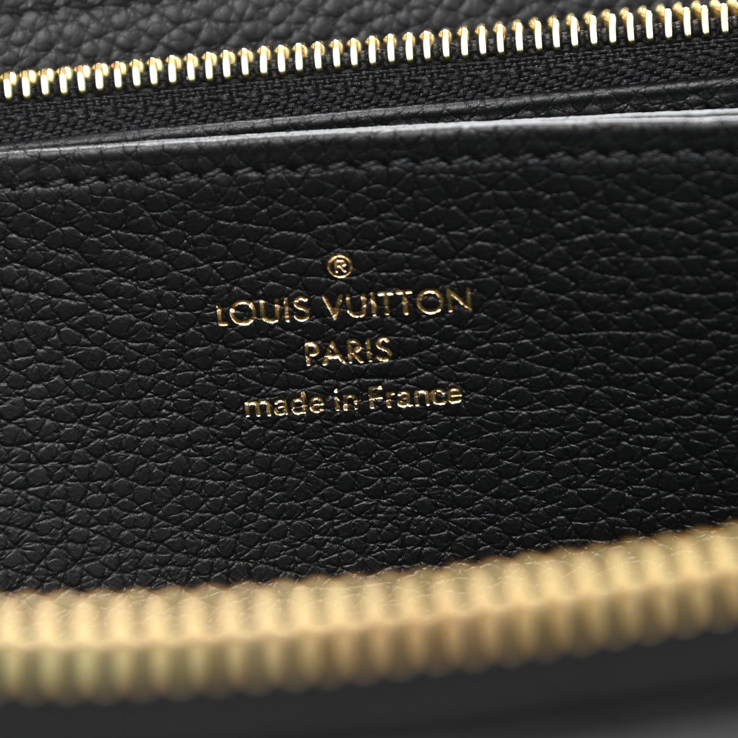 Louis Vuitton Empreinte Monogram Giant Zippy Wallet Black Beige 6 of 7