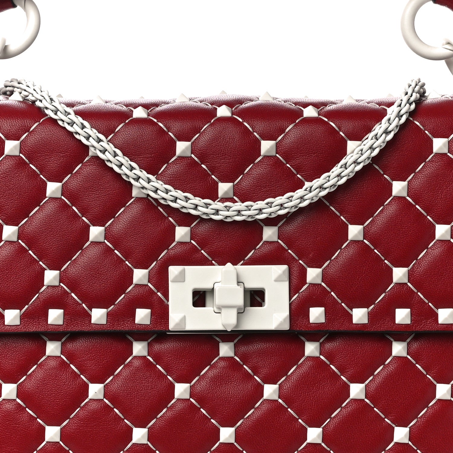 Valentino Garavani Lambskin Medium Free Rockstud Spike Shoulder Bag Rosso Valentino 7 of 14