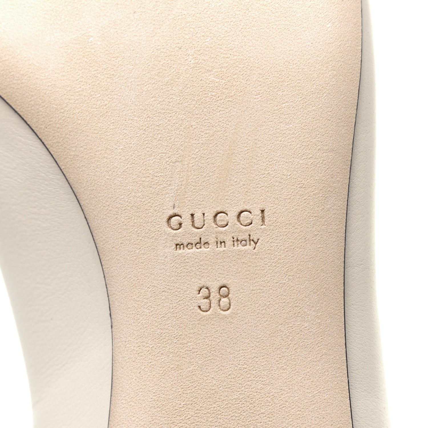 Gucci Calfskin Horsebit Ballerina Flats 38 White 6 of 13
