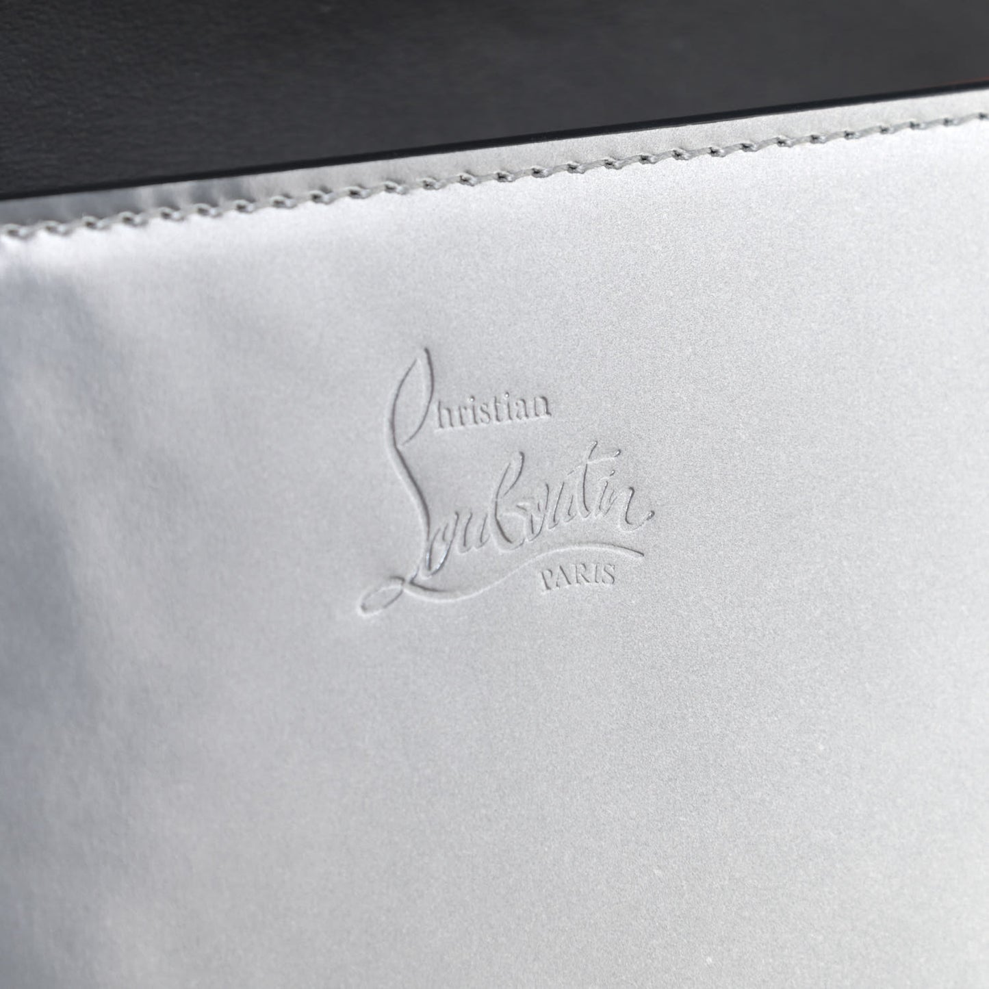 Metallic Patent Paloma Clutch Silver Multicolor