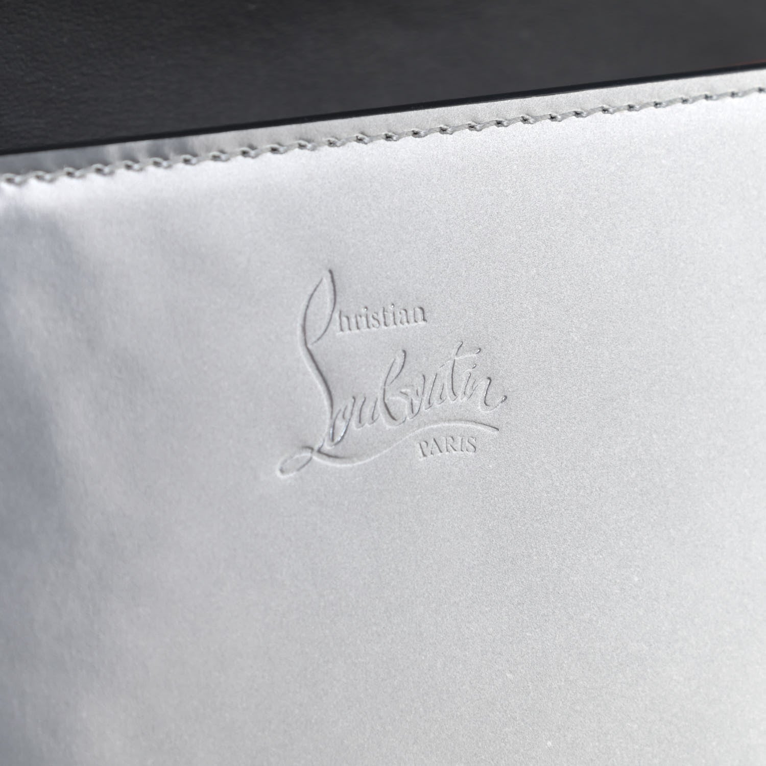 Christian Louboutin Metallic Patent Paloma Clutch Silver Multicolor 9 of 11