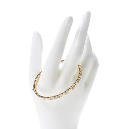 Bulgari 18K Rose Gold Diamond Serpenti Viper Bangle Bracelet M 2 of 6