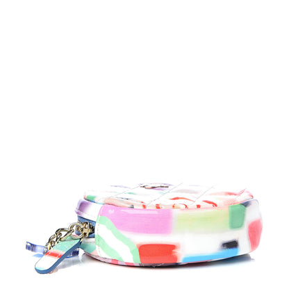 Chanel Patent Calfskin Printed Quilted Zip Around Coin Purse Multicolor 4 of 7