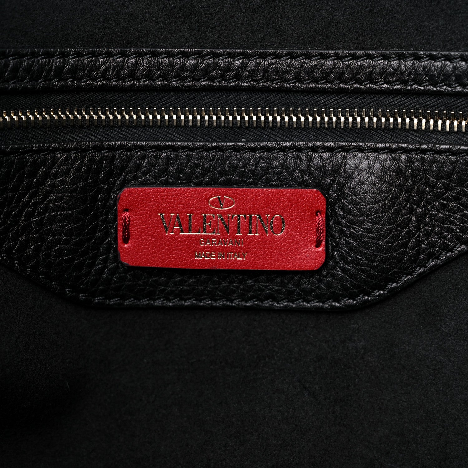 Valentino Garavani Grained Calfskin Rockstud Shoulder Tote Black 6 of 10