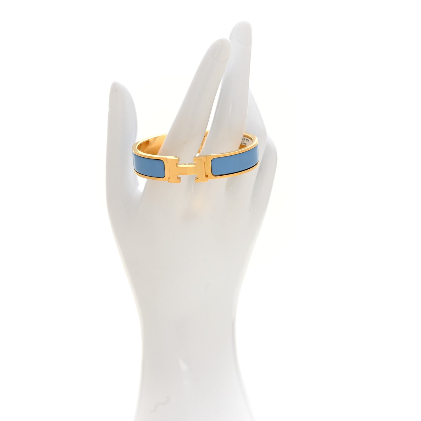 Enamel Narrow Clic Clac H Bracelet PM Bleu Orage