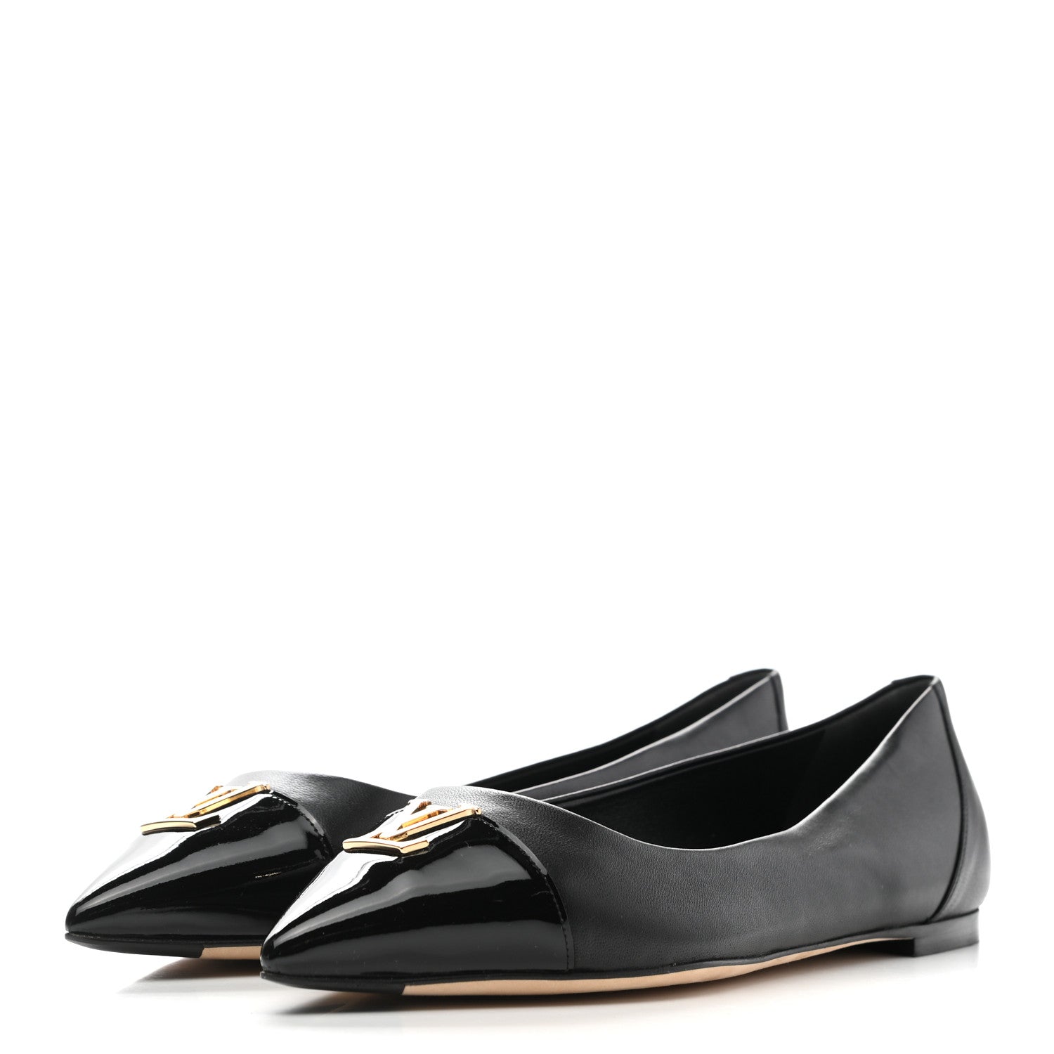 Louis Vuitton Lambskin Capucines Flat Ballerinas 39 Black 3 of 9