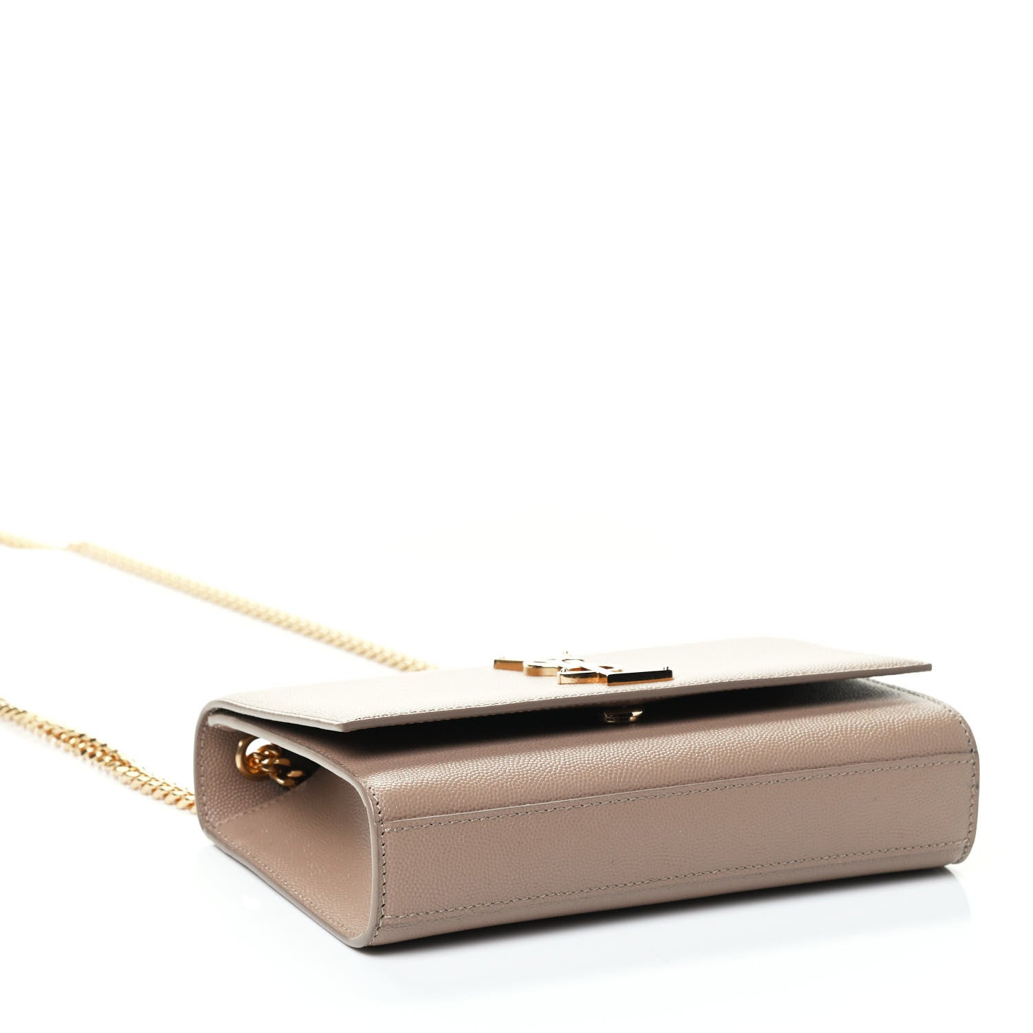 Saint Laurent Grain De Poudre Small Monogram Kate Satchel Nude Powder 3 of 4