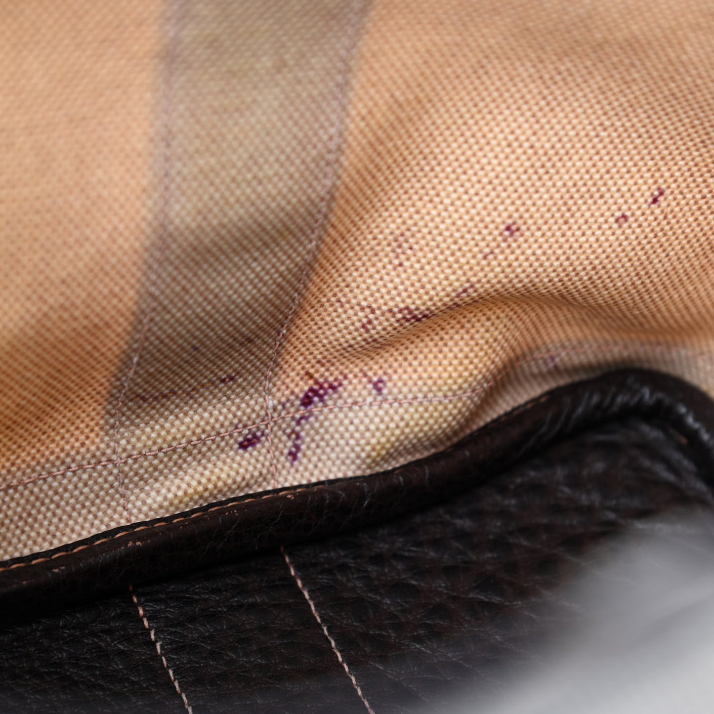 Toile Buffle Gala Garden Party Tote 36 MM Marron Fonce