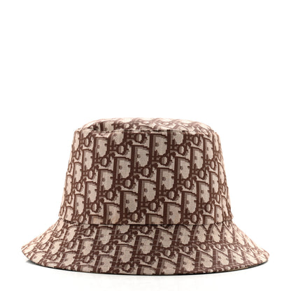 Christian Dior Polyester Cotton Gingham Oblique Reversible Bucket Hat 57 Beige 11 of 15