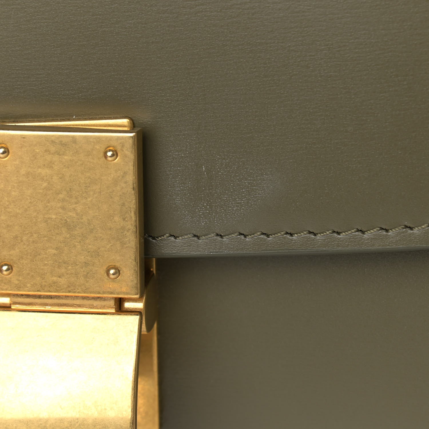 Celine Box Calfskin Small Classic Box Flap Bag Army Green 11 of 11